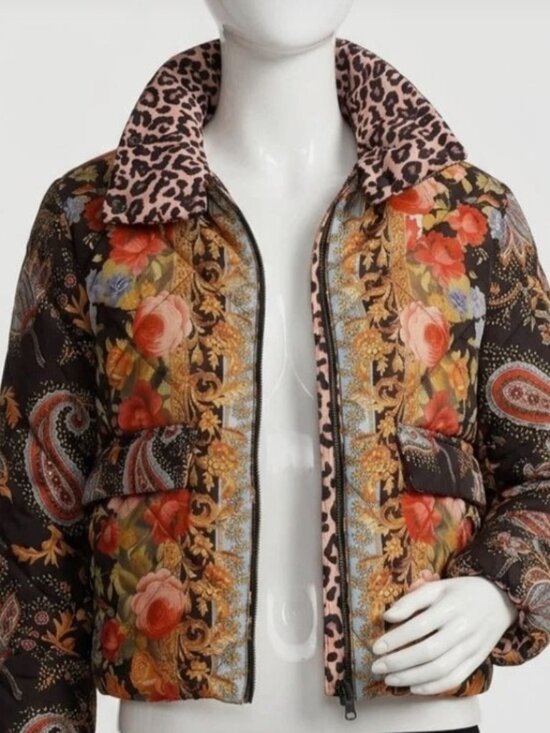 Johnny Was Jackets & Blazers - Johnny Was Puffer Jacket Cropped Reversible Boho, S, NWT